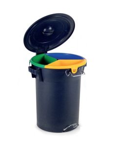 BALDE DE LIXO ECOLOGICO P/ RECICLAGEM 52L AZUL 777 FAPLANA