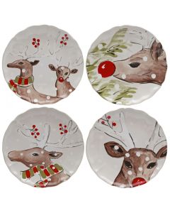 CONJ. 4 PRATOS RASOS 27CM DEER FRIENDS BR 493883