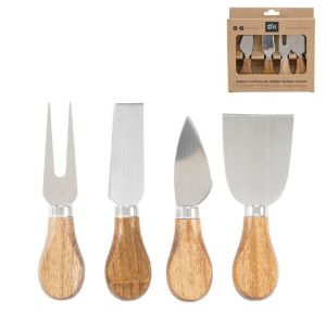 SET 4 FACAS QUEIJO ACACIA