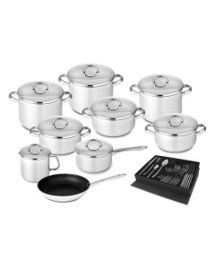 TREM COZINHA INOX 9 PÇS EUROPA SILAMPOS + OFERTA FAQUEIRO