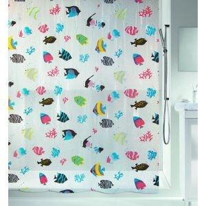 CORTINA  PEVA/PVC FISH COLORIDO 180X200