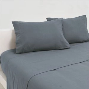 JOGO CAMA FLANELA CHARME 180x290 AZUL