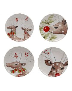 CONJ. 4 PRATOS S/MESA 21CM DEER FRIENDS BR 493884