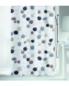 CORTINA PEVA/PVC DIDO CINZENTO-CASTANHO 180X200