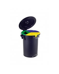 BALDE DE LIXO ECOLOGICO P/ RECICLAGEM 52L AZUL 777 FAPLANA