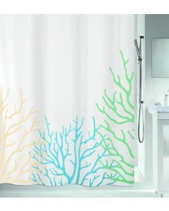 CORTINA WC TECIDO CORAL AZUL/BEJE 180X200