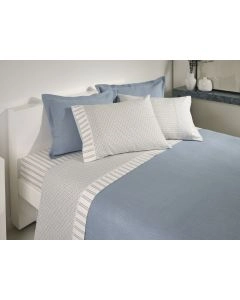 JOGO CAMA FLANELA TOJAL 180X280 AZUL