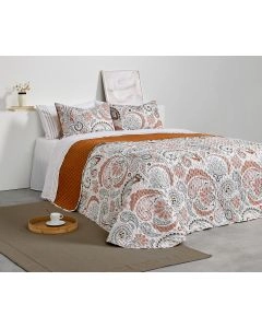 BOUTI DUPLA FACE 250X260 PAISLEY LARANJA