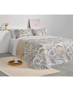 BOUTI DUPLA FACE 250X260 PAISLEY BEGE