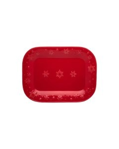 TRAVESSA 41cm SNOWFLAKES VERMELHO | BORDALLO PINHEIRO