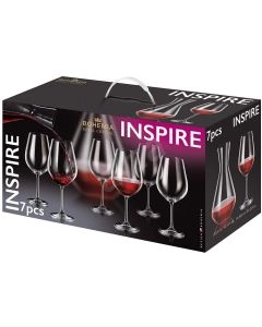 CONJ 6 CALICES 69CL + DECANTER 1.2L INSPIRE SET 926181