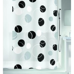 CORTINA  PEVA/PVC BUBBLE PRETO 180X200