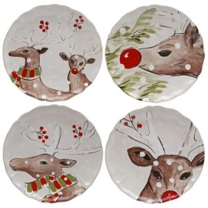 CONJUNTO 4 PRATOS RASOS 27CM DEER FRIENDS