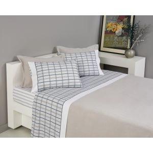 JOGO CAMA FONTES 180X280 AZUL