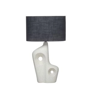 CANDEEIRO MESA CERAMICA PRETO