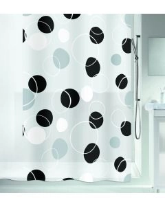 CORTINA  PEVA/PVC BUBBLE PRETO 180X200