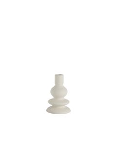 CANDELABRO CERAMICA BRANCO 11X16CM AX24040