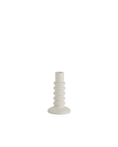 CANDELABRO CERAMICA BRANCO 11X18.5CM AX24042